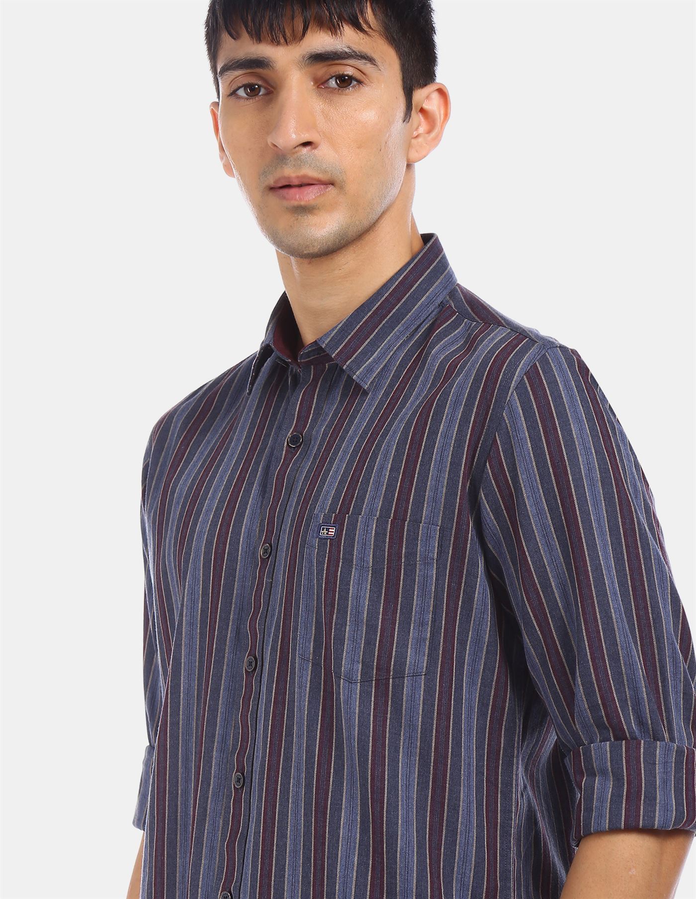 Arrow Men Casual Wear Blue Shirt